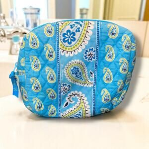 Vera Bradley Toiletry Bag Lindsay Bermuda Blue Makeup Travel Organizer Teal
